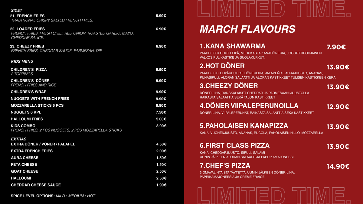 kana shawarma Paahdettu ohut leipä, mehukasta kanadöneria, jogurttipohjainen valkosipulikastike ja suolakurkut..png (1)